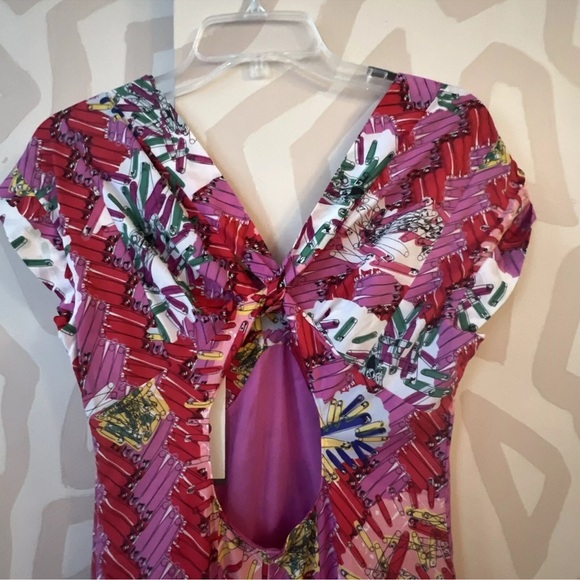 Zac Posen Safety-Pin Print Floor Length Gown NWT - Picture 7 of 13